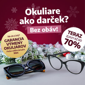 Okuliare! Darček, ktorému sa oči tešia celý rok, nie len na Vianoce.