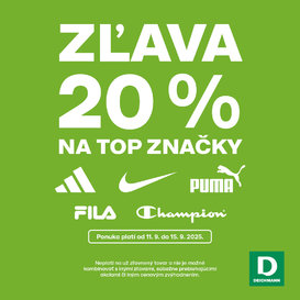 Zľava 20 % na TOP značky