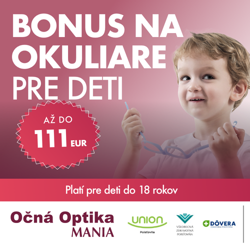 BONUS až do 111 EUR na okuliare pre deti