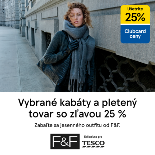 25 % zľava na vybrané kabáty a pletený tovar